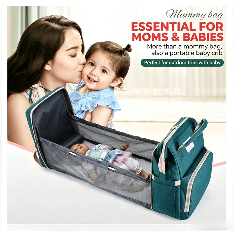 Baby Nursery Backpack - Large Capacity Mommy Diaper Backpack with