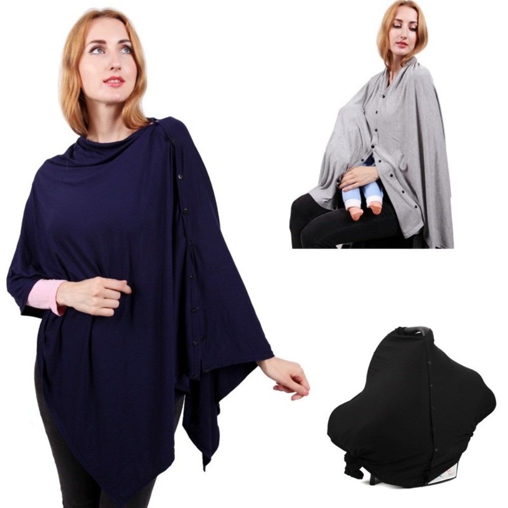 Nursing Cover Breastfeeding - Comfortable Maternal Nursing Covers Button Anti-Exposure