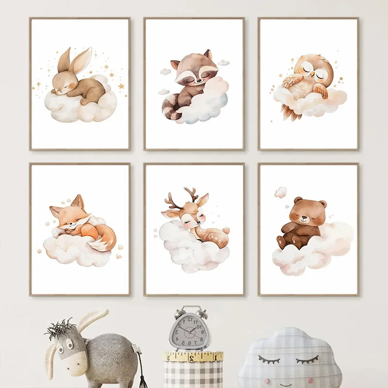 1pc Frameless Cartoon Cloud An - Baby Nursery Picture Frames 评论和价格