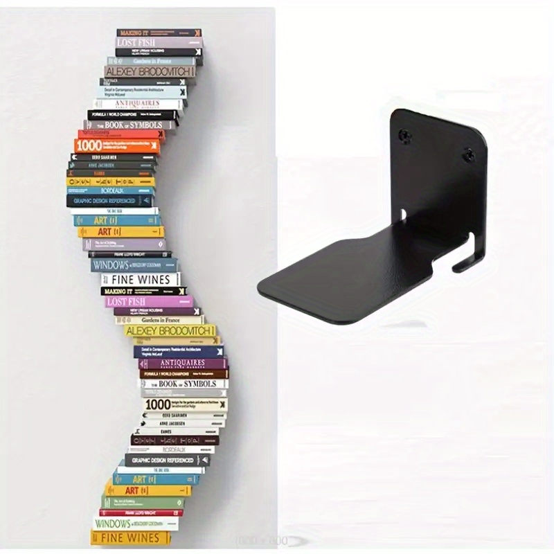 4pcs Matte Black Metal Floatin - Baby Bookshelf Small 评论和价格