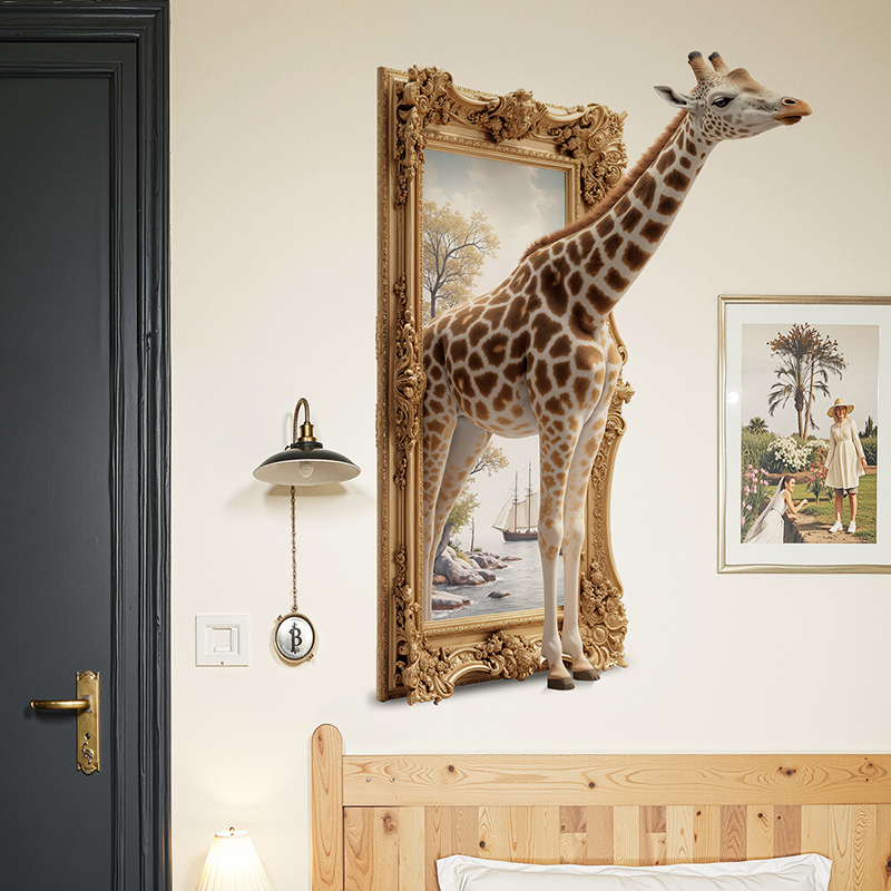 3D Giraffe Wear Out Nordic Pic - Baby Nursery Picture Frames 评论和价格