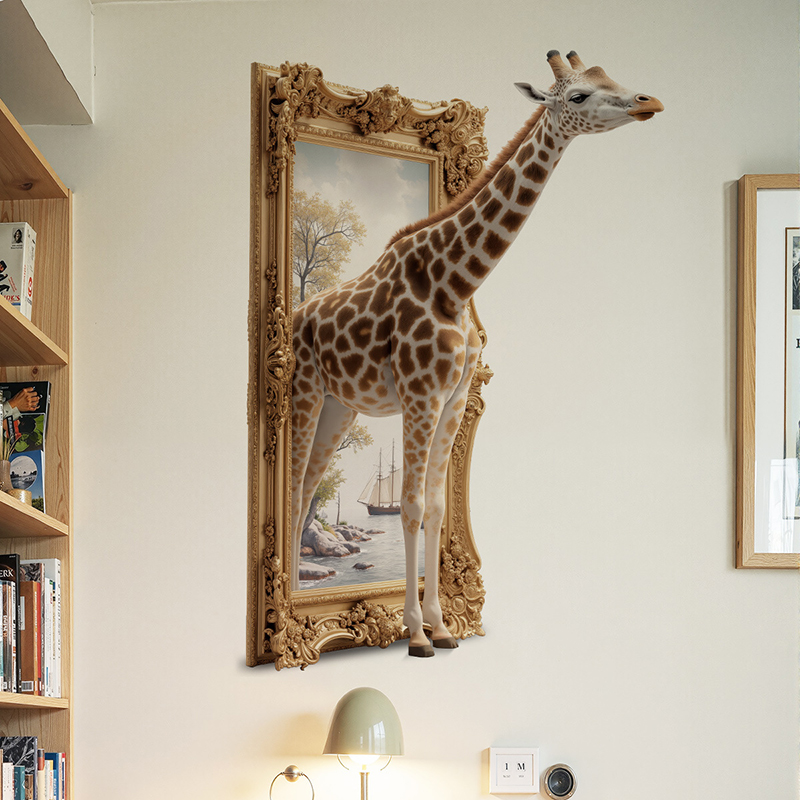 3D Giraffe Wear Out Nordic Pic - Baby Nursery Picture Frames 评论和价格