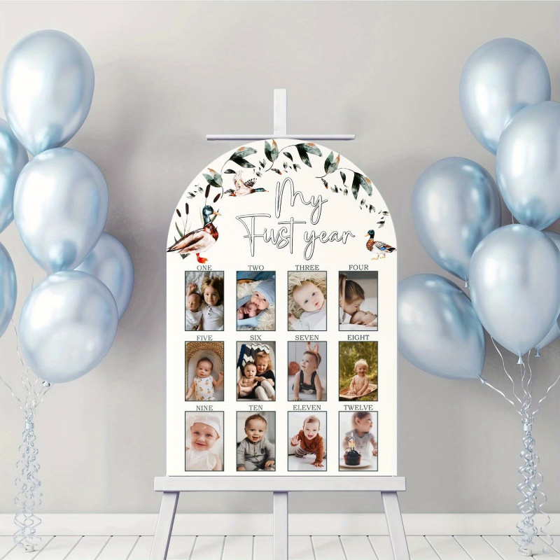 1pc My First Year Photo Board  - Baby Nursery Picture Frames 评论和价格
